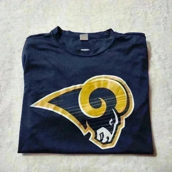 NFL Men's Blue LA Rams Athletic Shirt Size Medium - Picture 8 of 8
